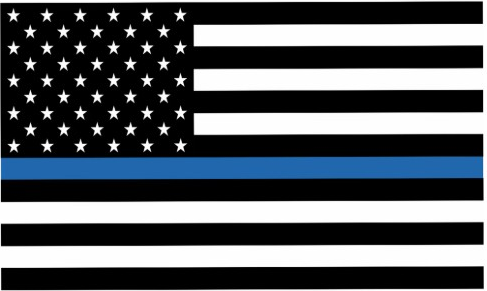 Thin blue line American flag